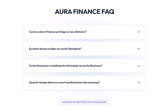 Tela de movimentações com histórico de aportes e resgates
