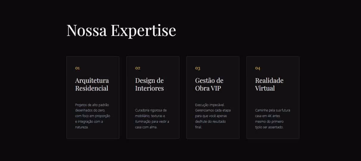Seção de contato do escritório em versão responsiva