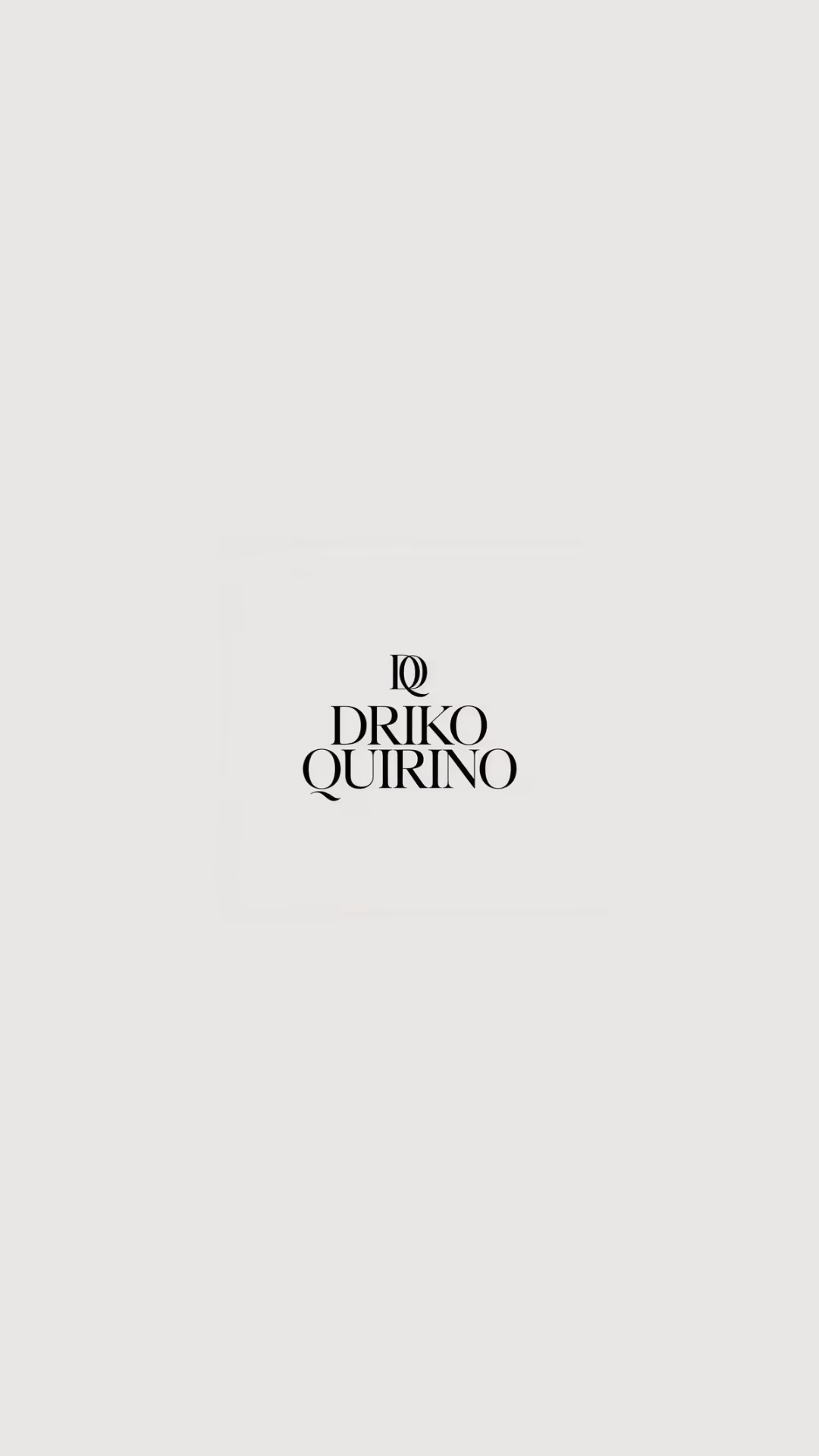 Capa do case Driko Quirino com a identidade da marca