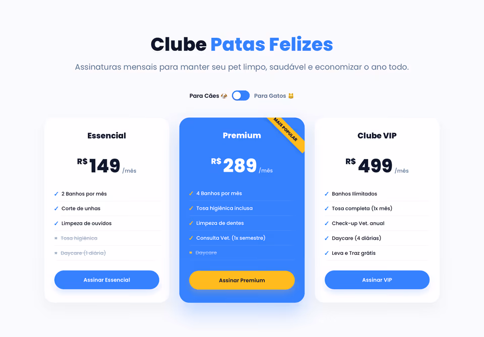Seção de contato e localização do petshop em versão responsiva