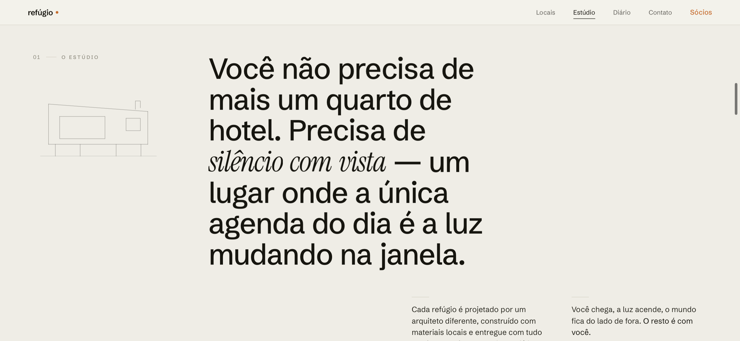 Refúgio — seção de manifesto
